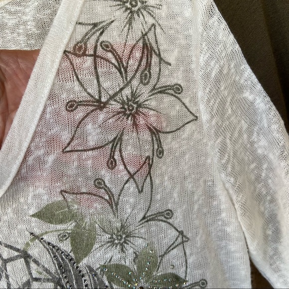 HARLEY-DAVIDSON Free Spirit Top (Cream & Dark Olive Green) See Video - Picture 8 of 14